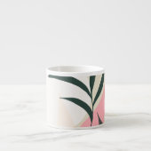 Abstract Plant Illustratie vormen Roze groen Espresso Kop (Voorkant)