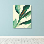 Abstract Plant met afdalen Canvas schilderkunst (Insitu (Houten vloer))