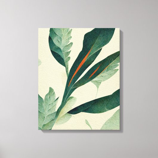 Abstract Plant met afdalen Canvas schilderkunst Afdruk (Voorkant)