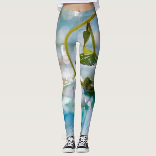 Abstract Plant Water Leggings (Voorkant)