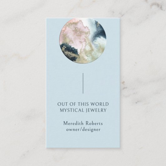 Abstract plantkundige, kosmische ondernemer visitekaartje (Voorkant)