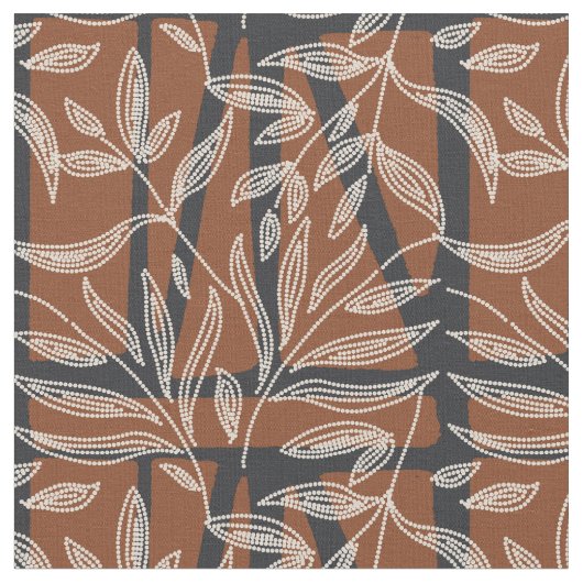 abstract plants - Dotted geometric texture  Stof (Close Up)