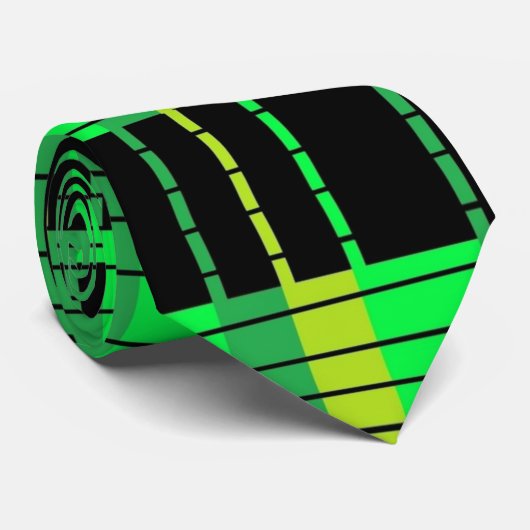 Abstract platform voor groene en zwarte Stropdas (Opgerold)