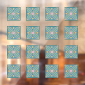 Abstract plattegrond van Floral Raamsticker (Vel 2)