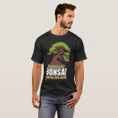 Abstract Pleasant Patience Of Bonsai Quote T-shirt (Voorkant volledig)