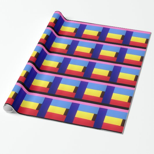 abstract plezier cadeaupapier (Uitgerold)