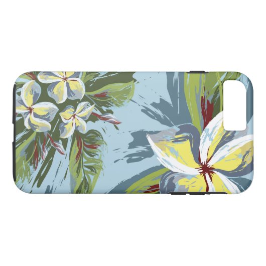 Abstract Plumeria-ontwerp Case-Mate iPhone Case (Achterkant (Horizontaal))