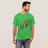 Abstract Plus Patroon Diagonaal T-shirt (Voorkant volledig)