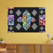 Abstract plus Sign Multi-Colored Floral Canvas Art (Insitu (Woonkamer))
