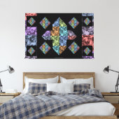 Abstract plus Sign Multi-Colored Floral Canvas Art (Insitu (Slaapkamer))