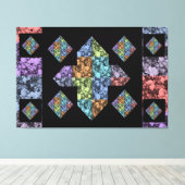 Abstract plus Sign Multi-Colored Floral Canvas Art (Insitu (Houten vloer))