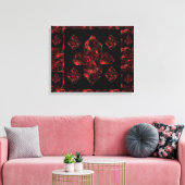 Abstract Plus Sign Red Rose Canvas Art (20 x 16) (Insitu (Woonkamer))