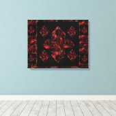 Abstract Plus Sign Red Rose Canvas Art (20 x 16) (Insitu (Houten vloer))