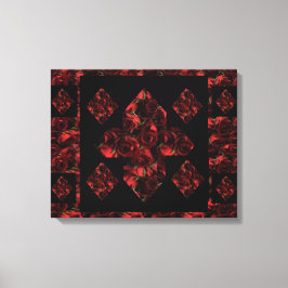 Abstract Plus Sign Red Rose Canvas Art (20 x 16) Afdruk