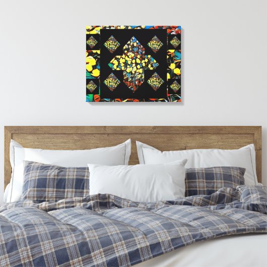 Abstract Plus Sign Tulip Canvas Art met dromen (Insitu (Slaapkamer))