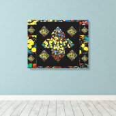 Abstract Plus Sign Tulip Canvas Art met dromen Afdruk (Insitu (Houten vloer))