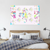 Abstract plus tekenanjers (drijvend) canvas afdruk (Insitu (Slaapkamer))
