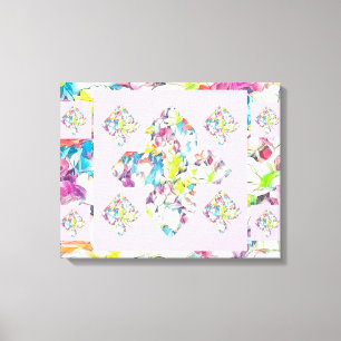 Abstract plus tekenanjers met drijvende kracht canvas afdruk