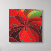 Abstract Poinsettia Canvas Afdruk (Voorkant)