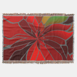 Abstract Poinsettia Deken
