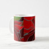 Abstract Poinsettia Koffiemok (Voorkant links)