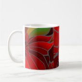 Abstract Poinsettia Koffiemok (Links)