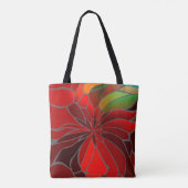 Abstract Poinsettia Tote Bag (Achterkant)