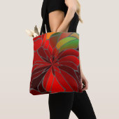 Abstract Poinsettia Tote Bag (Dichtbij)