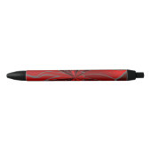 Abstract Poinsettia Zwarte Inkt Pen (Voorkant)