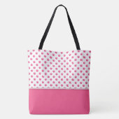 Abstract poka stipt roze modern design. tote bag (Achterkant)
