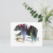 Abstract polair beer silhouet briefkaart (Staand voorkant)