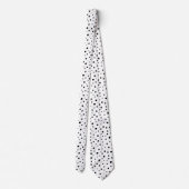 Abstract Polka Dot BlackWhite Pattern Stropdas (Achterkant)