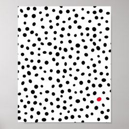 Abstract Polka Dot Pattern Poster