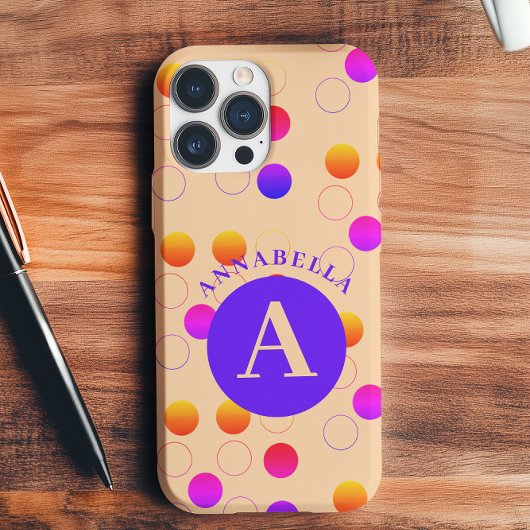 Abstract Polka Dots Pattern Case-Mate iPhone Case