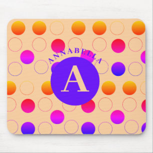 Abstract Polka Dots Pattern Muismat