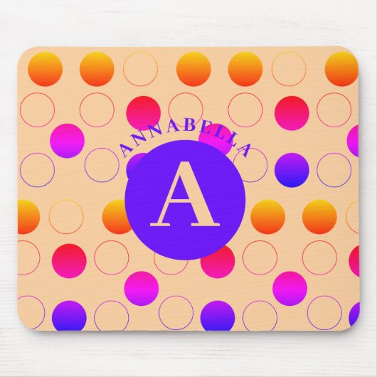 Abstract Polka Dots Pattern Muismat (Voorkant)
