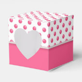 Abstract Polka Dots Roze Bedankdoosjes (Voorkant Zijde)