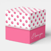 Abstract Polka Dots Roze Bedankdoosjes (Achterkant)