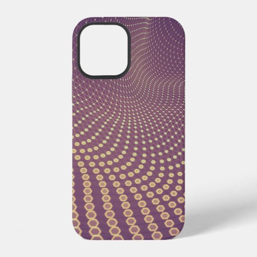 Abstract polygonal space low poly dark background iPhone hoesje (Achterkant)