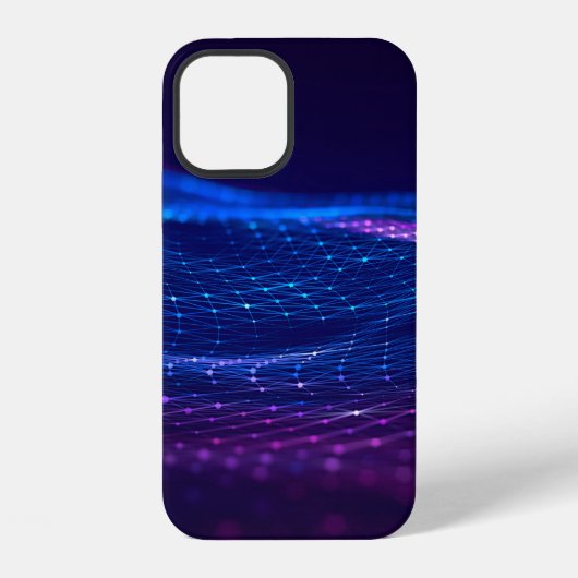 Abstract polygonal space low poly dark background iPhone hoesje (Achterkant)