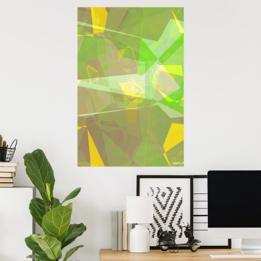 Abstract polygons 141 poster (Thuiskantoor)
