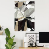 Abstract polygons 212 poster (Thuiskantoor)