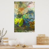 Abstract polygons 224 poster (Keuken)