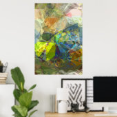 Abstract polygons 224 poster (Thuiskantoor)