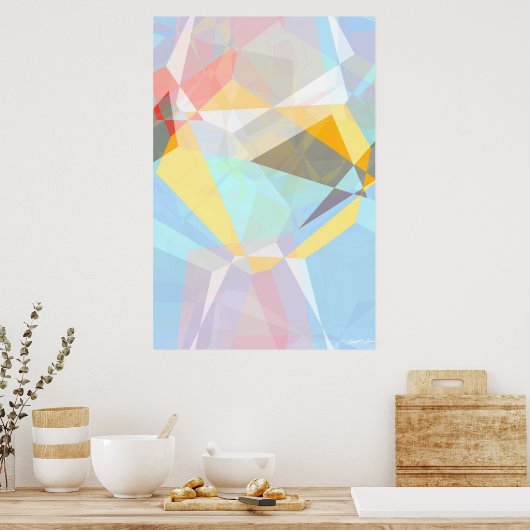 Abstract polygons 29 poster (Keuken)