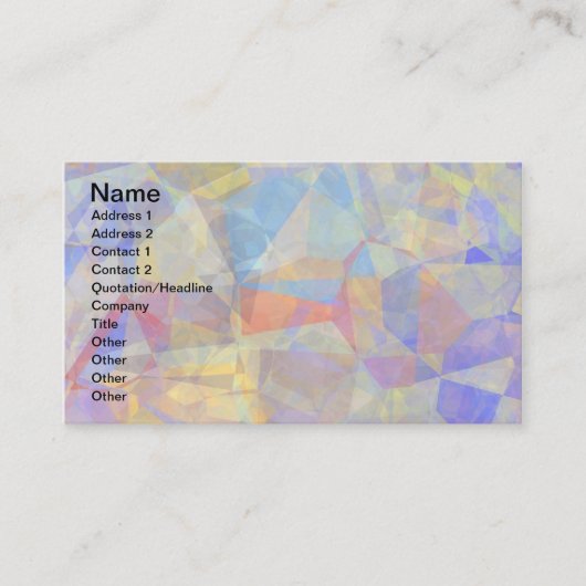 Abstract polygons 36 visitekaartje (Voorkant)