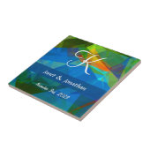 Abstract polygons 39  monogram tegeltje (Zijkant)