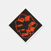 Abstract, pompoen gezichten op zwart, Halloween Servet (Hoek)