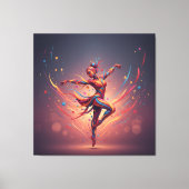 Abstract Pop Art Dancer  Canvas Afdruk (Voorkant)