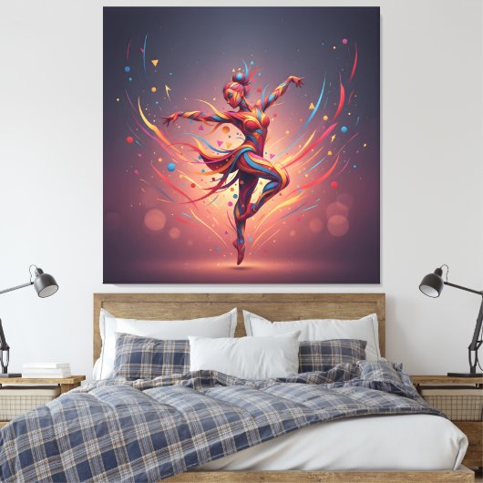 Abstract Pop Art Dancer  Canvas Afdruk (Insitu (Slaapkamer))